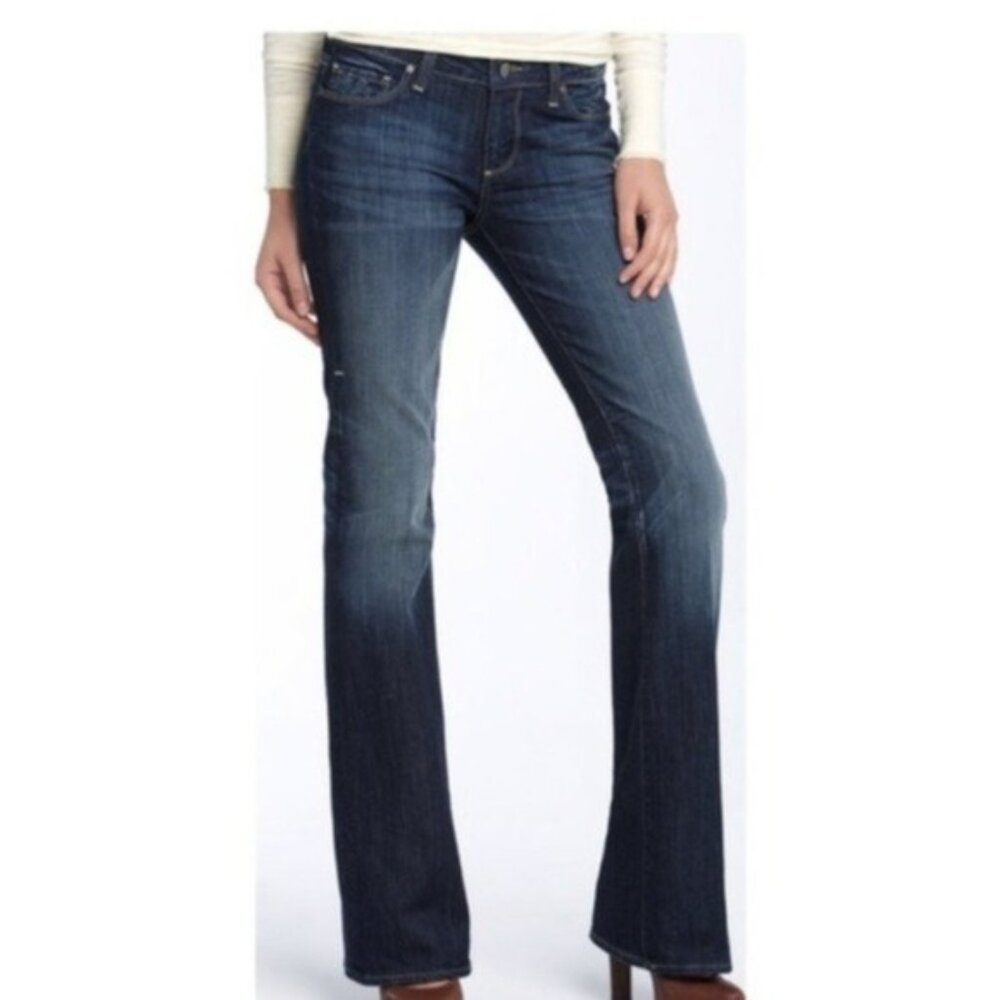 Paige Hollywood Hills Bootcut Jeans Premium Denim Womens Size 28 Blue Stretch Co